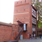 Toruń, a leaning tower made from red brick
