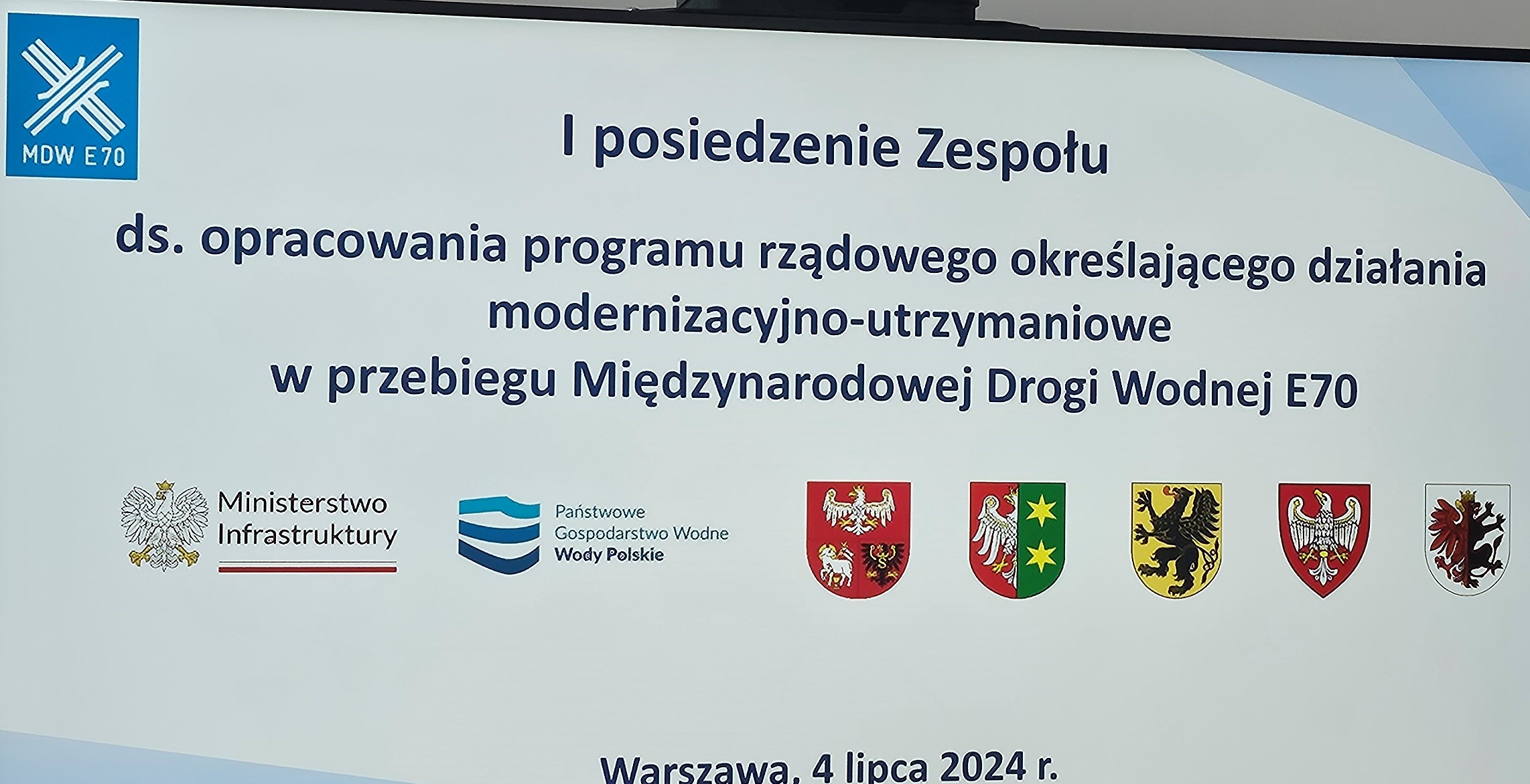 First meeting of the working group for the development of the Polish section of the International Waterway E70